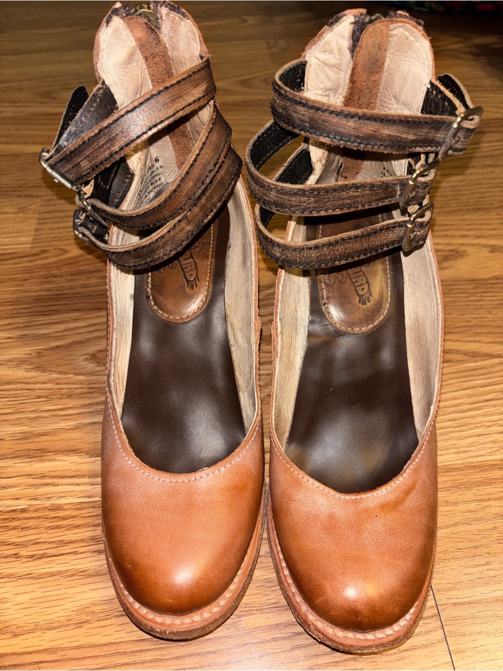 Freebird by Steven Tan Leather Ankle-Strap Heels
